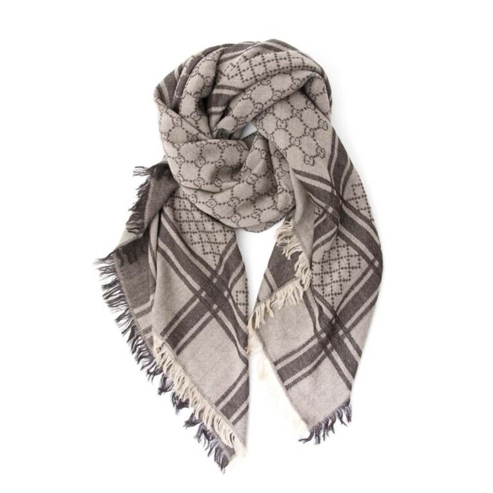 New Gucci GG Guccissima Monogram Scarf in Brown - Picture 5 of 10